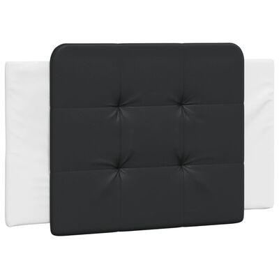 vidaXL Cama con cabecero cuero sintético blanco y negro 80x200 cm