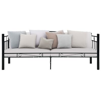 vidaXL Estructura de sofá cama sin colchón metal negro 90x200 cm