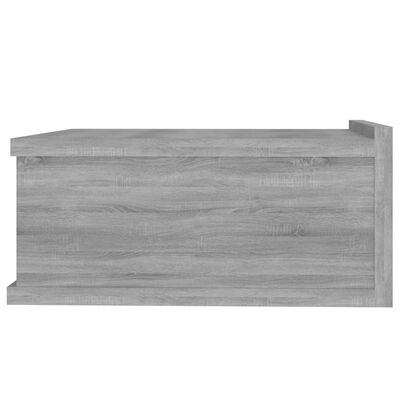 vidaXL Mesita de noche flotante 2 uds madera gris Sonoma 40x30x15 cm