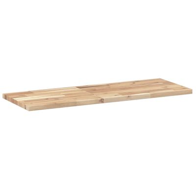 vidaXL Estantes flotantes 4 uds madera acacia sin tratar 100x30x2 cm