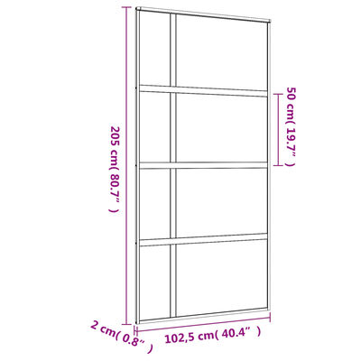 vidaXL Puerta corredera dorada de vidrio ESG esmerilado y aluminio