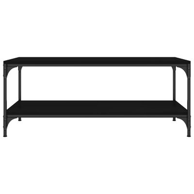 vidaXL Mesa de centro madera contrachapada negro 80x50x40 cm