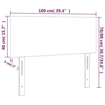 vidaXL Cabecero de cuero sintético negro 100x5x78/88 cm