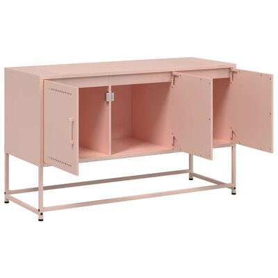 vidaXL Mueble para TV de acero rosa 100,5x39x60,5 cm