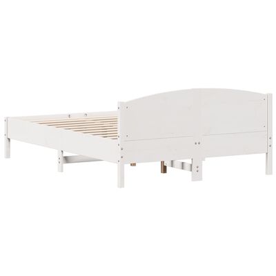 vidaXL Estructura de cama sin colchón madera de pino blanca 140x200 cm