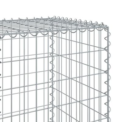 vidaXL Cesta de gaviones con cubierta hierro galvanizado 1200x50x150cm