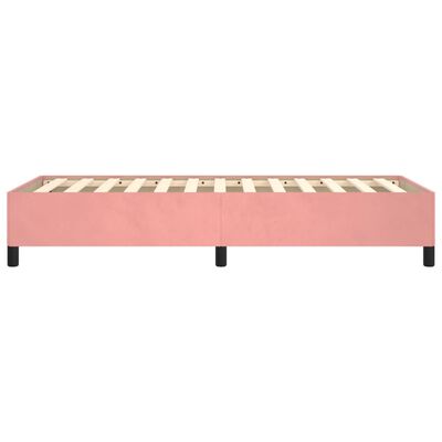 vidaXL Estructura de cama sin colchón terciopelo rosa 80x200 cm