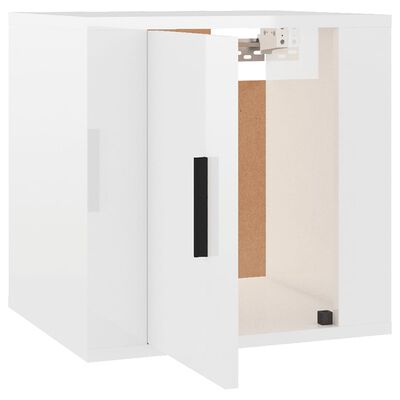 vidaXL Mueble para TV de pared blanco brillante 40x34,5x40 cm