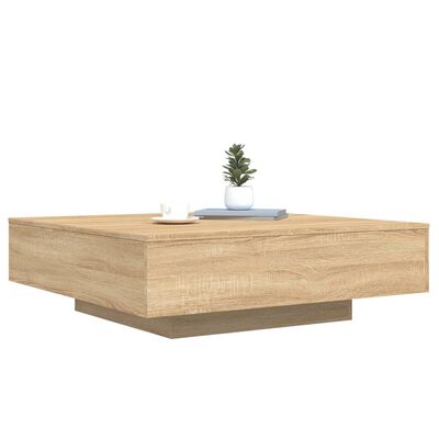 vidaXL Mesa de centro madera de ingeniería roble Sonoma 100x100x31 cm