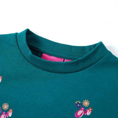 Sudadera infantil verde oscuro 104