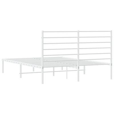 vidaXL Estructura de cama con cabecero metal blanca 140x200 cm