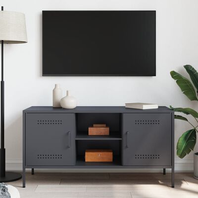 vidaXL Mueble de TV de acero gris antracita 100,5x39x50,5 cm