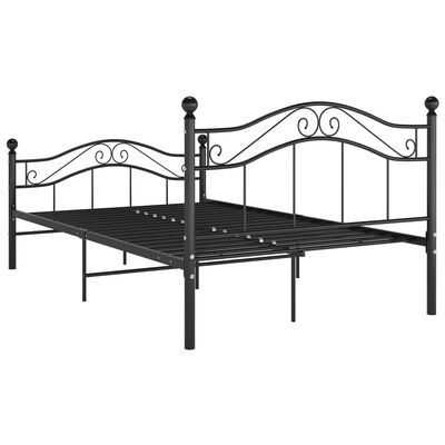 vidaXL Estructura de cama sin colchón metal negro 120x200 cm