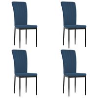 vidaXL Sillas de comedor 4 unidades terciopelo azul