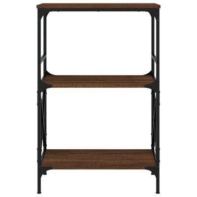 vidaXL Librería 3 estantes madera ingeniería roble marrón 59x35x90,5cm