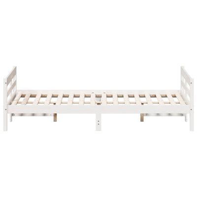 vidaXL Estructura de cama sin colchón madera de pino blanca 140x200 cm