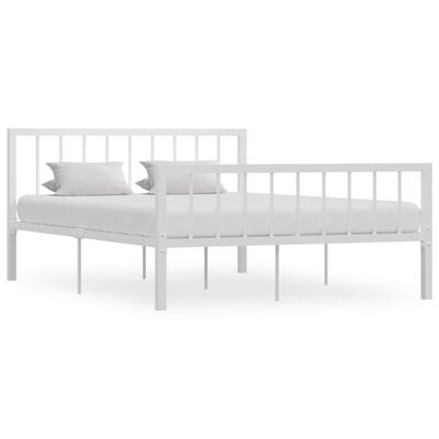 vidaXL Estructura de cama sin colchón metal blanco 140x200 cm