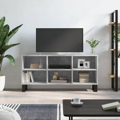 vidaXL Mueble de TV madera de ingeniería gris hormigón 103,5x30x50 cm