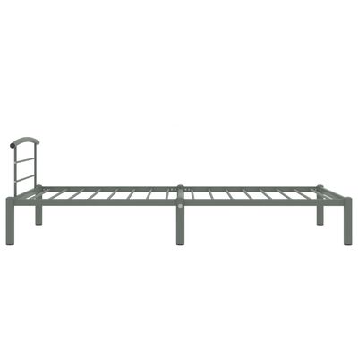 vidaXL Estructura de cama sin colchón metal gris 100x200 cm