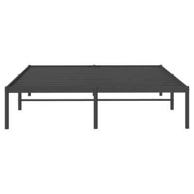 vidaXL Estructura de cama sin colchón metal negro 140x200 cm