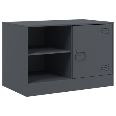 vidaXL Muebles para TV 2 unidades acero gris antracita 67x39x44 cm