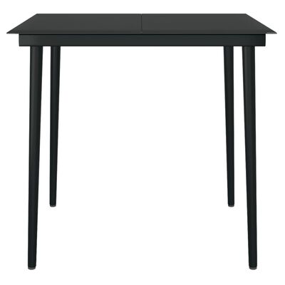 vidaXL Juego de comedor para jardín 5 piezas con cojines gris y negro