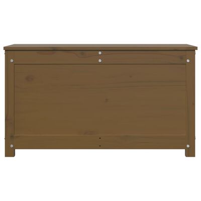 vidaXL Caja de almacenaje madera maciza pino marrón miel 80x40x45,5 cm