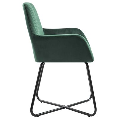 vidaXL Sillas de comedor 6 unidades terciopelo verde