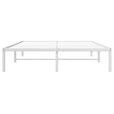 vidaXL Estructura de cama de metal blanca 140x190 cm