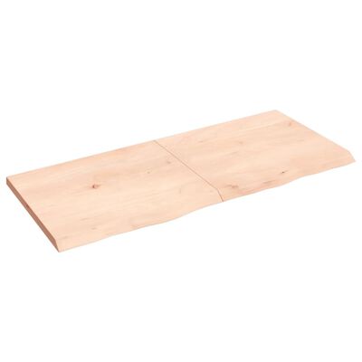 vidaXL Tablero de mesa madera maciza roble sin tratar 140x60x(2-4) cm