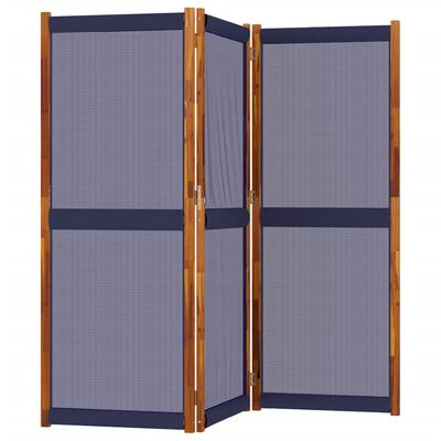 vidaXL Biombo divisor de 3 paneles azul oscuro 210x180 cm