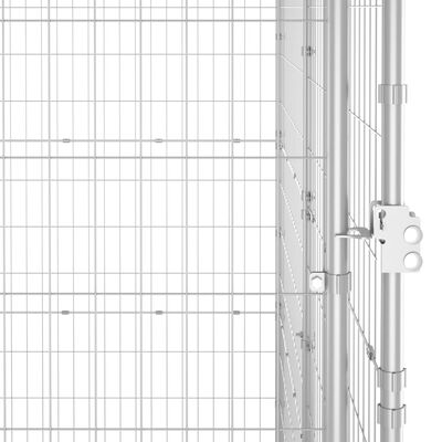 vidaXL Perrera de exterior de acero galvanizado 9,68 m²