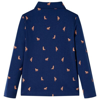 Camisa infantil azul marino 140