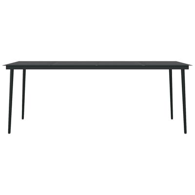 vidaXL Juego de comedor de jardín 9 piezas negro