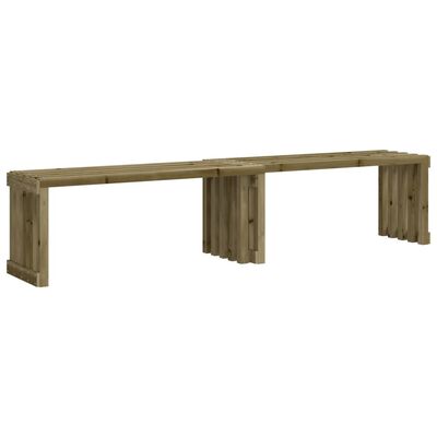 vidaXL Banco jardín extensible madera impregnada pino 212,5x40,5x45 cm