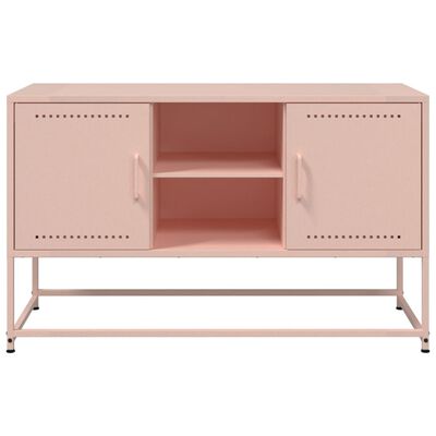 vidaXL Mueble para TV de acero rosa 100,5x39x60,5 cm