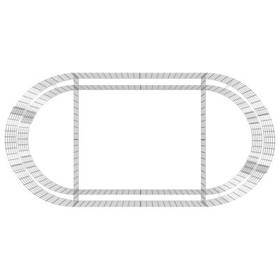 vidaXL Arriate de gaviones de hierro galvanizado 200x100x50 cm