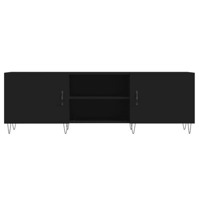 vidaXL Mueble para TV madera de ingeniería negro 150x30x50 cm