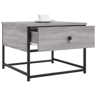 vidaXL Mesa de centro madera contrachapada gris Sonoma 51x51x40 cm