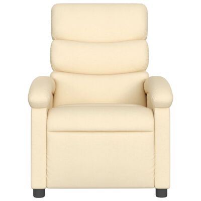 vidaXL Sillón reclinable de tela crema