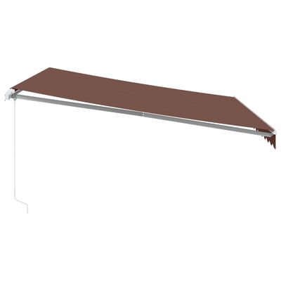 vidaXL Toldo retráctil manual marrón 400x350 cm