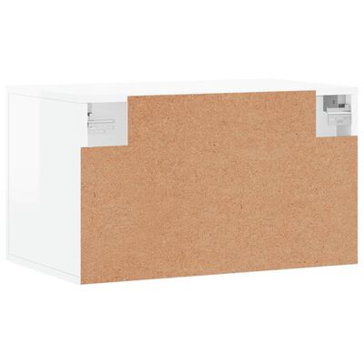 vidaXL Armario pared madera contrachapada blanco brillo 60x36,5x35 cm