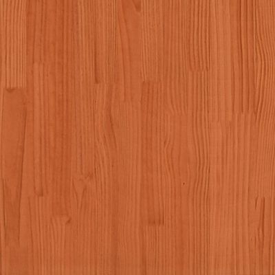 vidaXL Cama sin colchón madera maciza de pino marrón cera 140x200 cm