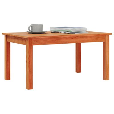 vidaXL Mesa de centro madera maciza de pino marrón cera 80x50x40 cm