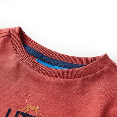 Camiseta infantil de manga larga rojo 140