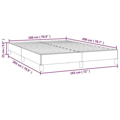 vidaXL Cama sin colchón tela color crema 180x200 cm