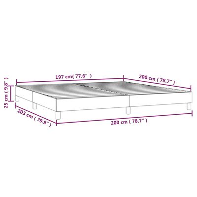 vidaXL Estructura de cama de cuero sintético capuchino 200x200 cm