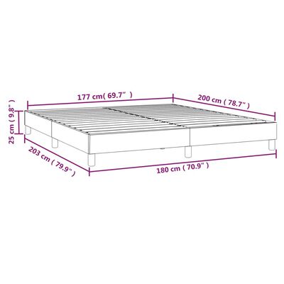 vidaXL Estructura de cama de terciopelo rosa 180x200 cm