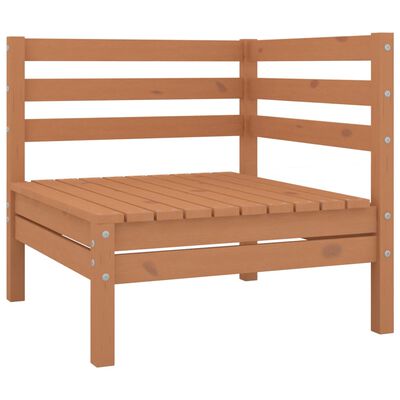 vidaXL Juego muebles de jardín 8 piezas madera maciza pino marrón miel