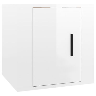 vidaXL Mueble para TV de pared blanco brillante 40x34,5x40 cm